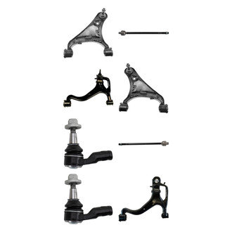 TRQ® - Front Lower and Upper Control Arm with Ball Joint and Tie Rod End Kit