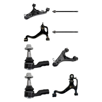 TRQ® - Front Lower and Upper Control Arm with Ball Joint and Tie Rod End Kit