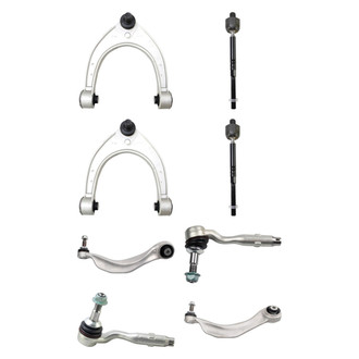 TRQ® - Front Lower and Upper Control Arm with Ball Joint and Tie Rod End Kit