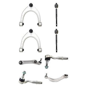TRQ® - Front Lower and Upper Control Arm with Ball Joint and Tie Rod End Kit