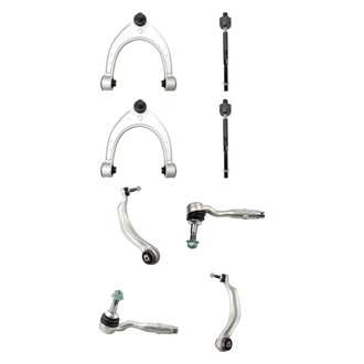 TRQ® - Front Lower and Upper Control Arm with Ball Joint and Tie Rod End Kit