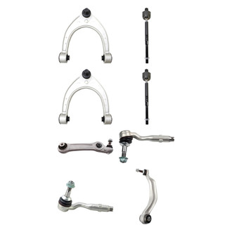 TRQ® - Front Lower and Upper Control Arm with Ball Joint and Tie Rod End Kit