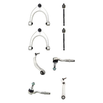 TRQ® - Front Lower and Upper Control Arm with Ball Joint and Tie Rod End Kit