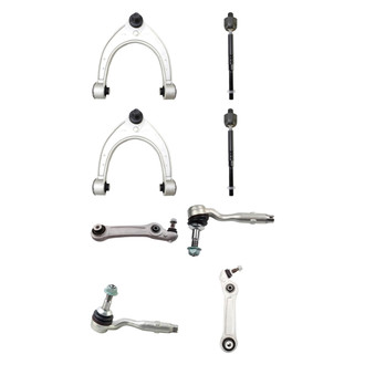 TRQ® - Front Lower and Upper Control Arm with Ball Joint and Tie Rod End Kit