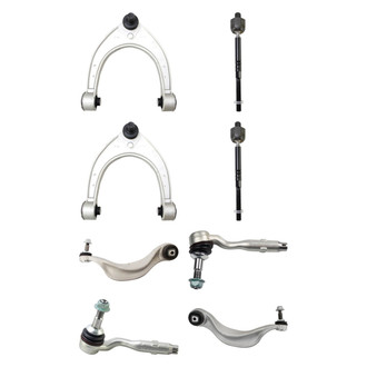 TRQ® - Front Lower and Upper Control Arm with Ball Joint and Tie Rod End Kit