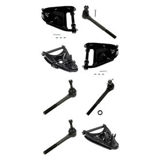 TRQ® - Front Lower and Upper Control Arm with Ball Joint and Tie Rod End Kit
