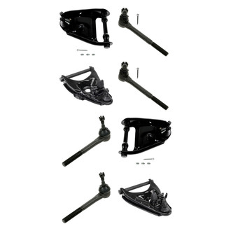 TRQ® - Front Lower and Upper Control Arm with Ball Joint and Tie Rod End Kit