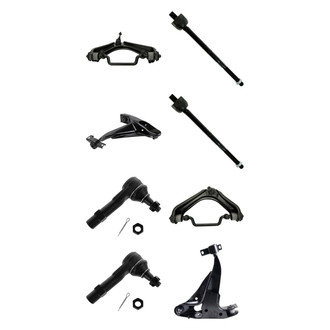 TRQ® - Front Lower and Upper Control Arm with Ball Joint and Tie Rod End Kit