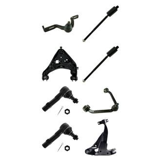 TRQ® - Front Lower and Upper Control Arm with Ball Joint and Tie Rod End Kit