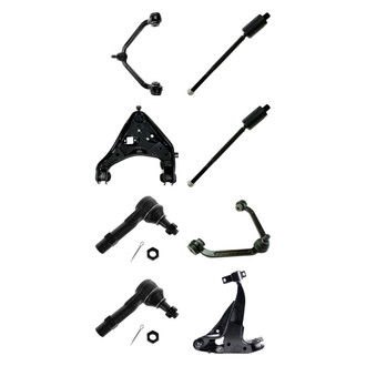 TRQ® - Front Lower and Upper Control Arm with Ball Joint and Tie Rod End Kit