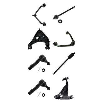 TRQ® - Front Lower and Upper Control Arm with Ball Joint and Tie Rod End Kit