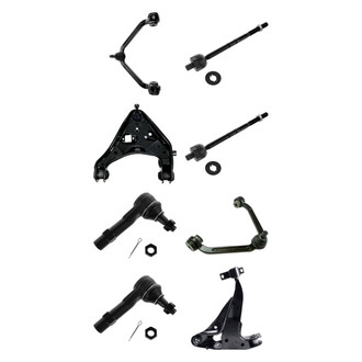 TRQ® - Front Lower and Upper Control Arm with Ball Joint and Tie Rod End Kit
