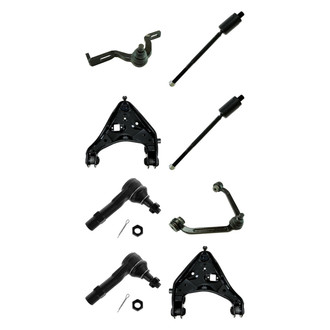 TRQ® - Front Lower and Upper Control Arm with Ball Joint and Tie Rod End Kit