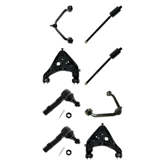 TRQ® - Front Lower and Upper Control Arm with Ball Joint and Tie Rod End Kit