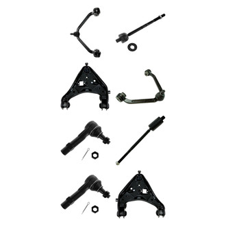 TRQ® - Front Lower and Upper Control Arm with Ball Joint and Tie Rod End Kit