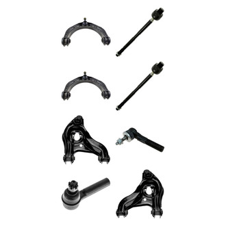 TRQ® - Front Lower and Upper Control Arm with Ball Joint and Tie Rod End Kit