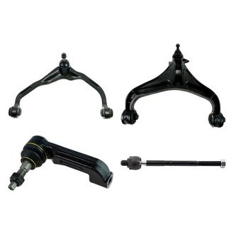 TRQ® - Front Driver Side Lower and Upper Control Arm with Ball Joint and Tie Rod End Kit