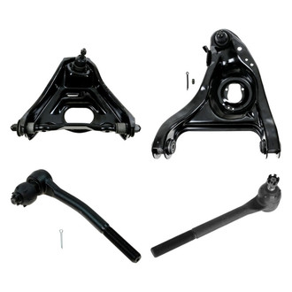 TRQ® - Front Driver Side Lower and Upper Control Arm with Ball Joint and Tie Rod End Kit