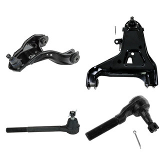 TRQ® - Front Driver Side Lower and Upper Control Arm with Ball Joint and Tie Rod End Kit