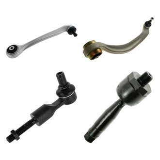 TRQ® - Front Driver Side Lower and Upper Control Arm with Ball Joint and Tie Rod End Kit
