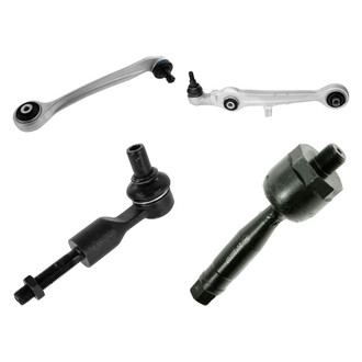TRQ® - Front Driver Side Lower and Upper Control Arm with Ball Joint and Tie Rod End Kit