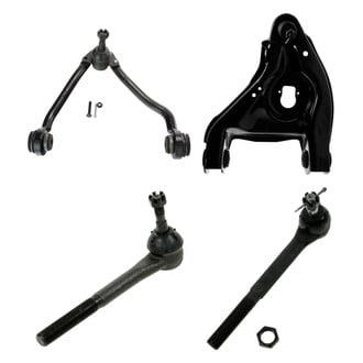 TRQ® - Front Driver Side Lower and Upper Control Arm with Ball Joint and Tie Rod End Kit