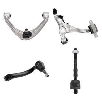 TRQ® - Front Driver Side Lower and Upper Control Arm with Ball Joint and Tie Rod End Kit