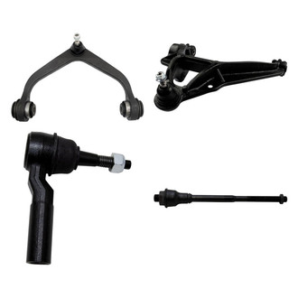 TRQ® - Front Driver Side Lower and Upper Control Arm with Ball Joint and Tie Rod End Kit
