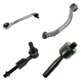 TRQ® - Front Driver Side Lower and Upper Control Arm with Ball Joint and Tie Rod End Kit