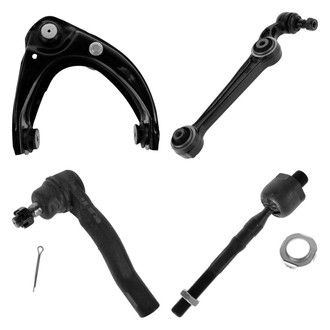 TRQ® - Front Driver Side Lower and Upper Control Arm with Ball Joint and Tie Rod End Kit