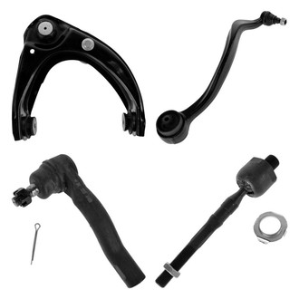TRQ® - Front Driver Side Lower and Upper Control Arm with Ball Joint and Tie Rod End Kit