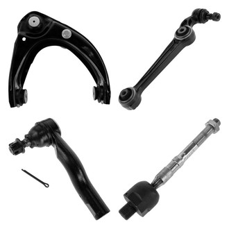 TRQ® - Front Driver Side Lower and Upper Control Arm with Ball Joint and Tie Rod End Kit