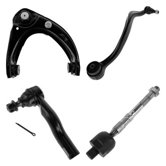 TRQ® - Front Driver Side Lower and Upper Control Arm with Ball Joint and Tie Rod End Kit