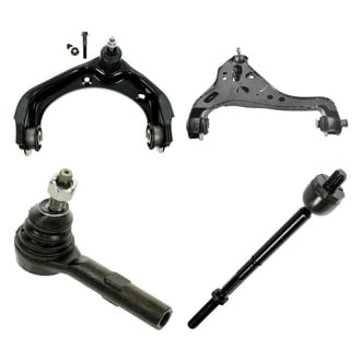 TRQ® - Front Driver Side Lower and Upper Control Arm with Ball Joint and Tie Rod End Kit
