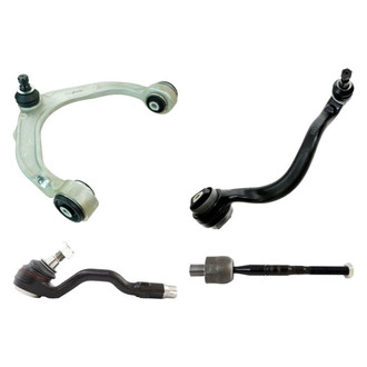 TRQ® - Front Driver Side Lower and Upper Control Arm with Ball Joint and Tie Rod End Kit