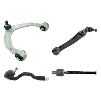 TRQ® - Front Driver Side Lower and Upper Control Arm with Ball Joint and Tie Rod End Kit
