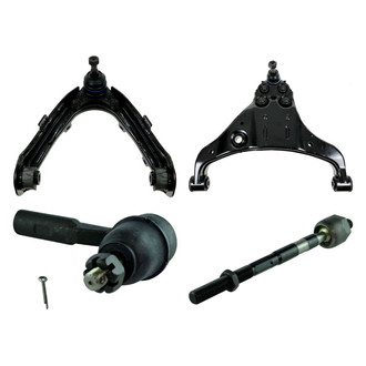 TRQ® - Front Driver Side Lower and Upper Control Arm with Ball Joint and Tie Rod End Kit