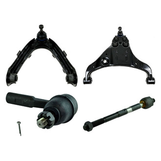 TRQ® - Front Driver Side Lower and Upper Control Arm with Ball Joint and Tie Rod End Kit