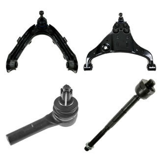 TRQ® - Front Driver Side Lower and Upper Control Arm with Ball Joint and Tie Rod End Kit