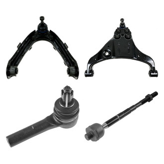 TRQ® - Front Driver Side Lower and Upper Control Arm with Ball Joint and Tie Rod End Kit