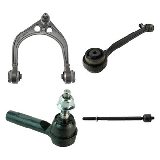 TRQ® - Front Driver Side Lower and Upper Control Arm with Ball Joint and Tie Rod End Kit