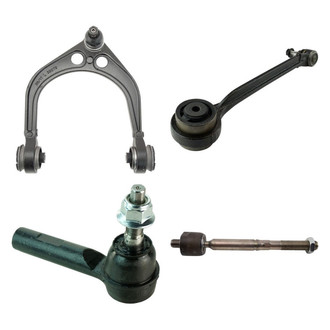 TRQ® - Front Driver Side Lower and Upper Control Arm with Ball Joint and Tie Rod End Kit