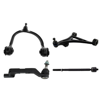 TRQ® - Front Driver Side Lower and Upper Control Arm with Ball Joint and Tie Rod End Kit