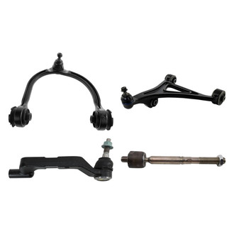 TRQ® - Front Driver Side Lower and Upper Control Arm with Ball Joint and Tie Rod End Kit
