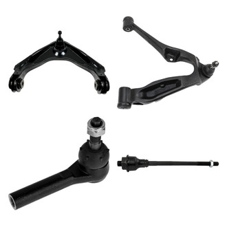 TRQ® - Front Driver Side Lower and Upper Control Arm with Ball Joint and Tie Rod End Kit