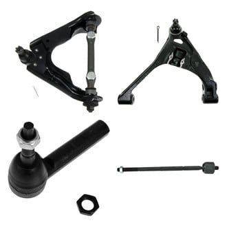 TRQ® - Front Driver Side Lower and Upper Control Arm with Ball Joint and Tie Rod End Kit