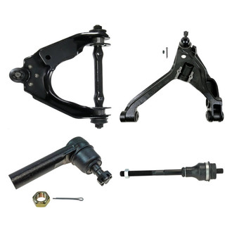 TRQ® - Front Driver Side Lower and Upper Control Arm with Ball Joint and Tie Rod End Kit
