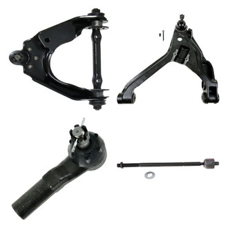 TRQ® - Front Driver Side Lower and Upper Control Arm with Ball Joint and Tie Rod End Kit