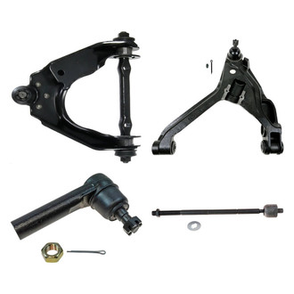 TRQ® - Front Driver Side Lower and Upper Control Arm with Ball Joint and Tie Rod End Kit