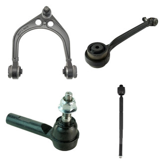 TRQ® - Front Driver Side Lower and Upper Control Arm with Ball Joint and Tie Rod End Kit